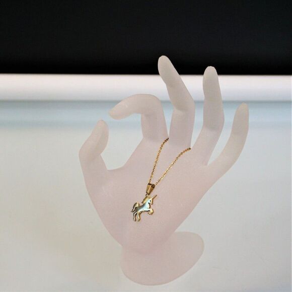 Unicorn Necklace For Girls Gold Color 13 Inch Child Jewelry - Picture 4 of 6